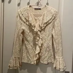 ラルフローレンM フリル付き長袖ブラウス