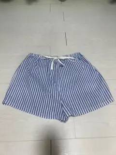 シーイン　SHEIN Mサイズ　ハーフパンツ　ショート　ストライプ　ブルー
