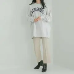 LOWRYSFARM ツイルカラーフレアパンツ S アイボリー