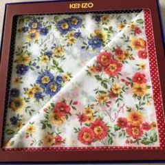 ケンゾー KENZO 花柄ハンカチ　セット２枚組　未使用品　メルカリ便送料込み