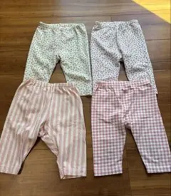 ユニクロ　7分丈レギンス　4枚セット　90サイズ