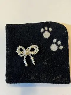 淡水パール　シンプル　リボンブローチ