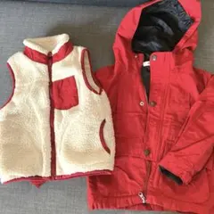 MPS ボアフリースベスト付き　3way マウンテンパーカ 110