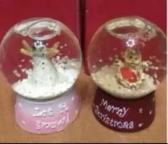 クリスマス　スノードーム　2個セット　ウォーターボールのサムネイル