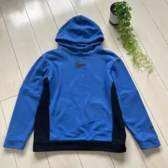 PUMA プーマ パーカー160 青×黒 裏起毛 ジュニア