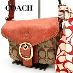 コーチ COACH シグネチャー ショルダーバッグ レッド 11593