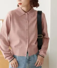 襟付きカーディガン カーディガン