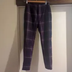 UNITED ARROWS チェック柄パンツ ネイビー系