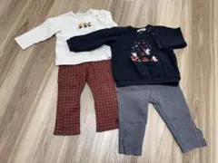 最終値familiar トレーナー/パンツ/Tシャツ　4点セット　90cm