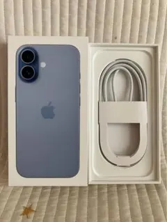 iPhone17 箱＋ケーブル　ミストブルー
