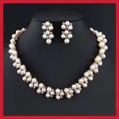 ネックレス　結婚式　ゴールド　パール　アクセサリー　ピアス　入学式　上品