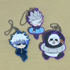 呪術廻戦 五条悟 パンダ ラバーストラップ ラバスト キーホルダー