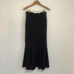 chocol raffine マキシ丈マーメイドスカート　ブラックNo.598