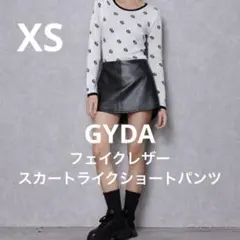 GYDA ジェイダフェイクレザースカートライクショートパンツ