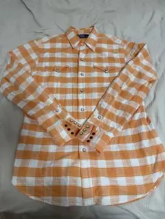 Polo by Ralph Lauren オレンジチェック長袖シャツ