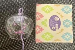 【未使用】硝子風鈴 ガラス製　桔梗