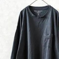 nano universe Tシャツ 長袖 胸ポケット 無地 大きめ 綿100%