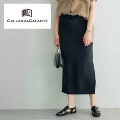 ガリャルダガランテ／ウエストゴム×透けない生地ジャージータイトスカート ブラック