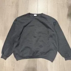 グレー　無地　スウェット　トレーナー　古着　2XL
