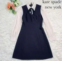 kate spade new york 黒 リボン付きワンピース