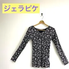 gelato pique 花柄 長袖トップス　ネイビー　フリーサイズのサムネイル