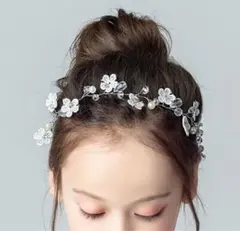 ヘッドドレス ヘアアクセサリー フリーサイズ 髪飾り 結婚式