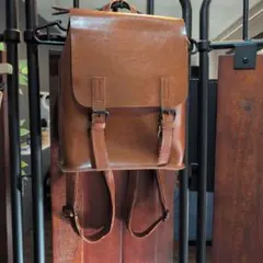 ブラウン バックパック　本革（リアルレザー）