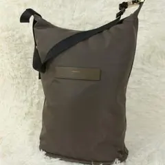 美品 ORSETTO オルセット ナイロン ショルダーバッグ カーキ A4のサムネイル