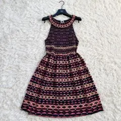 【定価20万円♡着用2回】MISSONI激可愛マルチカラーサマーニットワンピースのサムネイル