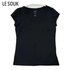 極美品 LE SOUK ルスーク 半袖 Tシャツ 38 ブラックのサムネイル