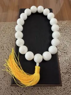 T-787 天然　深海貝　念珠　数珠　お守り　大玉20mm