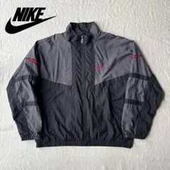 OLD NIKE 90’s 袖スウォッシュ ナイロンジャケット バイカラー XL