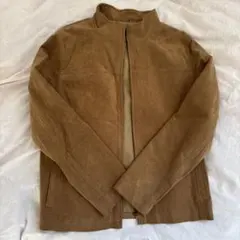 OLD UNIQLO ユニクロ ブラウン スエード スタンドカラージャケット M