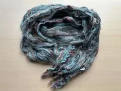 シルク100% 多色模様 ストール