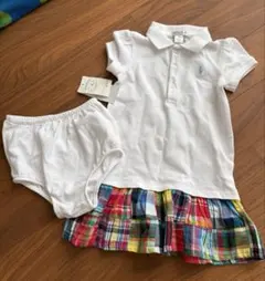 【未使用】Ralph Lauren ポロシャツワンピース パンツセット 18M