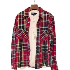 八*屋様 FIVE BROTHER 長袖ネルシャツ レッド　ブルー　イエロー