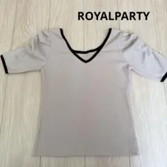 ROYAL PARTY ベージュ Vネック 半袖 Tシャツ Fのサムネイル
