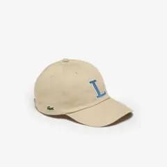 LACOSTE ラコステ コットンツイルLロゴキャップ キャメルのサムネイル