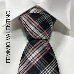 TG3696 FEMMIO VALENTINO チェック ジャガード ネクタイのサムネイル