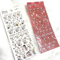 a 2点セット　SNOOPY スヌーピー　シール　キラキラ　peanuts