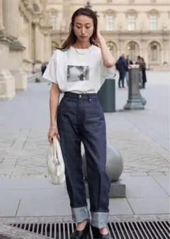 2605041 Suzu Hirose TUCK WIDE DENIMPANTS - メルカリ