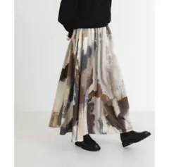 URBAN RESEARCH カラーブロックペイントギャザースカート 新品