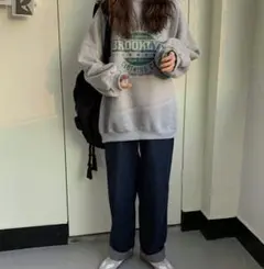 【残り３点】おしゃれ　トレーナー　ロンT 長袖　XXL   韓国　オーバーサイズ