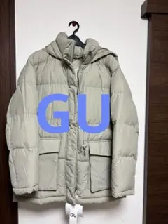 GU フード付きダウンジャケット ベージュ　新品