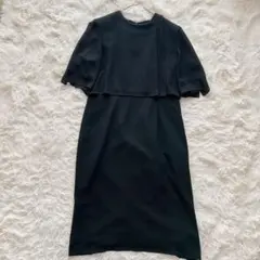 プラタ　エレガンス　フォーマルワンピース　礼服　ブラック　半袖　ロング　11号