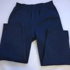 ユニクロ ニットフリースイージーアンクルパンツ L ネイビー