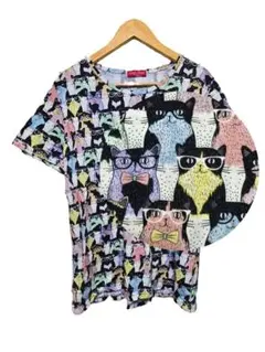 【corso rosso】イタリア　ヴィンテージ Tシャツ　アッカドゥエ　猫のサムネイル