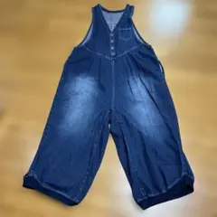 ダークデニム ノースリーブサロペット