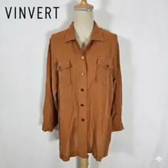 VINVERT 三陽商会 テラコッタ ロングシャツ 11AR 日本製 テンセルのサムネイル