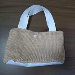 ミニトートバッグ　白